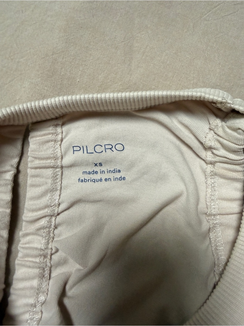 Pilcro Light Beige Ruched Drawstring Tank - Picture 3 of 3